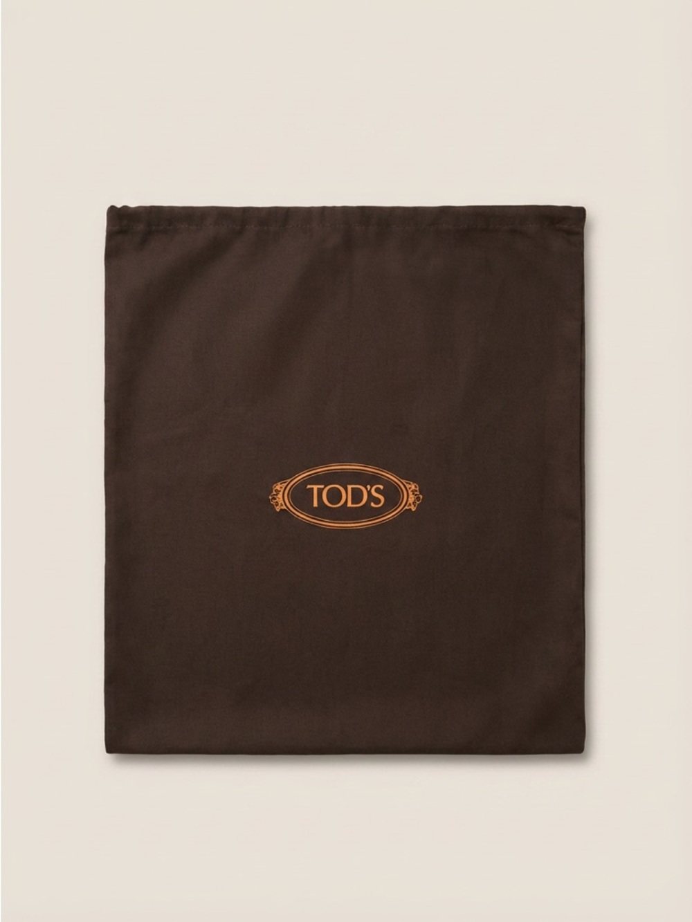 TOD’S Shoe Dust Bag – Brown Logo Drawstring Bag – Luxury Storage